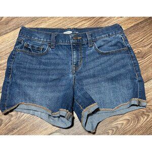 Old Navy Womens Boyfriend Shorts Size 4 Cuffed Denim Summer Festival